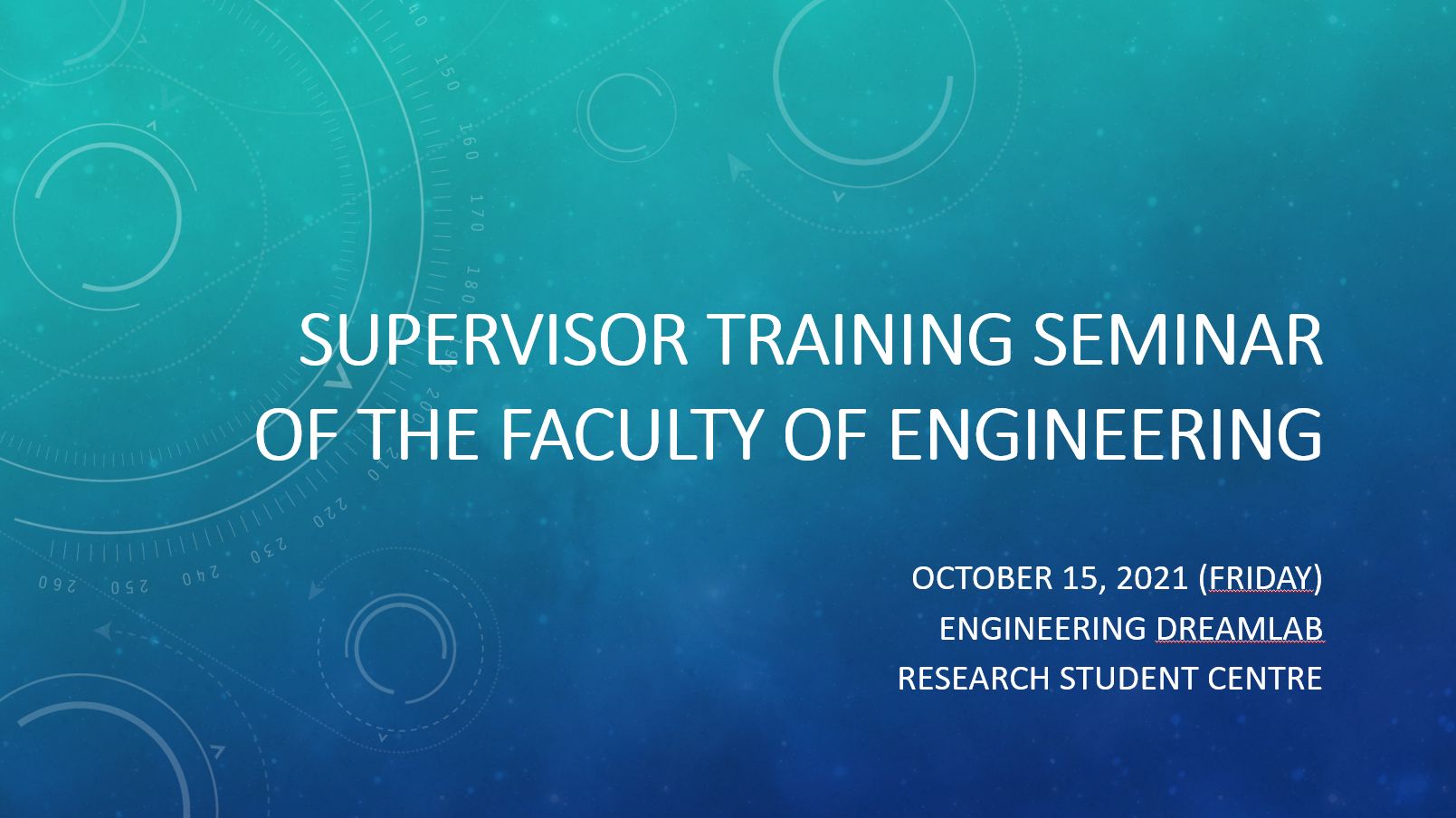 research supervisor training